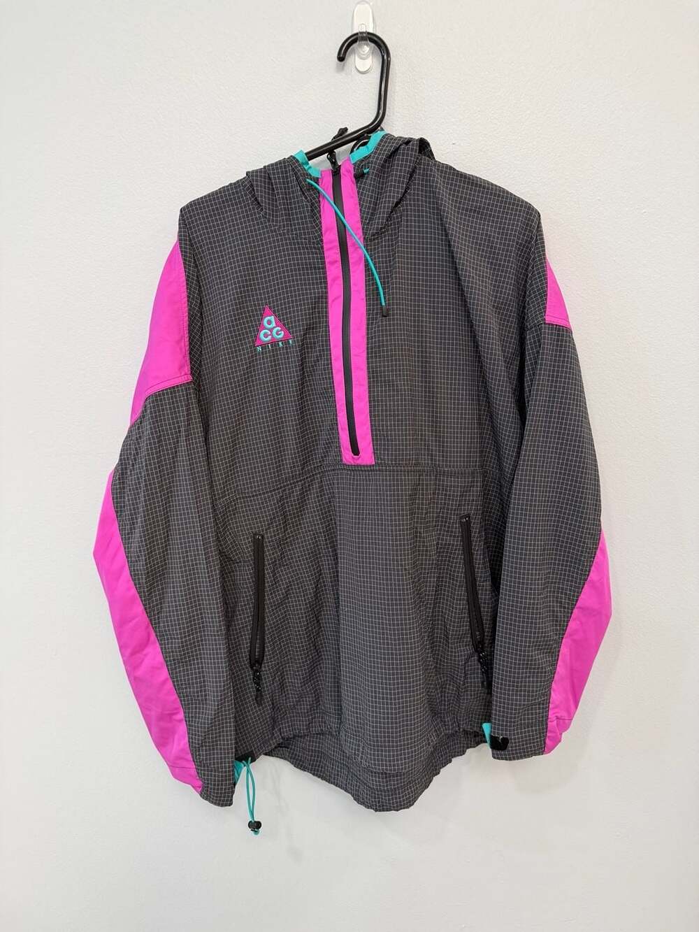 Nike ACG 1/4 Zip Grid Ripstop Anorak Windbreaker Jacket